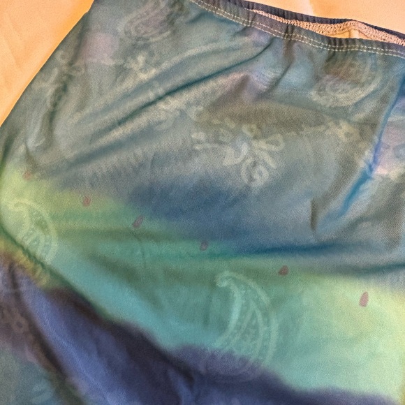 Blue and Green Maxi Skirt - Picture 4 of 4